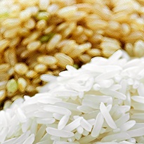 Arroz branco x arroz integral