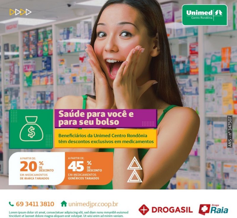 Unimed Centro Rondônia faz parceria com farmácia Drogasil